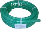 1/2" zahradní hadice, 25 m,  PVC, zelená, textilní
