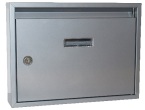 Poštovní paneláková schránka, ŠEDIVÁ, bez děr, 320x240x60 mm