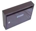 Poštovní paneláková schránka, HNĚDÁ, bez děr, 320x240x60 mm